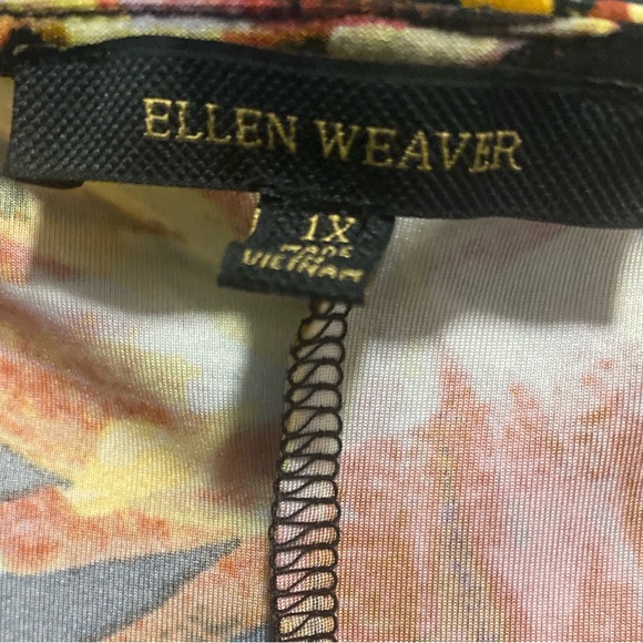 🚚 Ellen Weaver Vibrant Floral Long Sleeve Dress 1X - Picture 4 of 5
